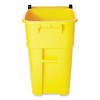 Rubbermaid Commercial Square Brute Rollout Container, Molded Plastic, Yellow - 50 gal - 3 of 4