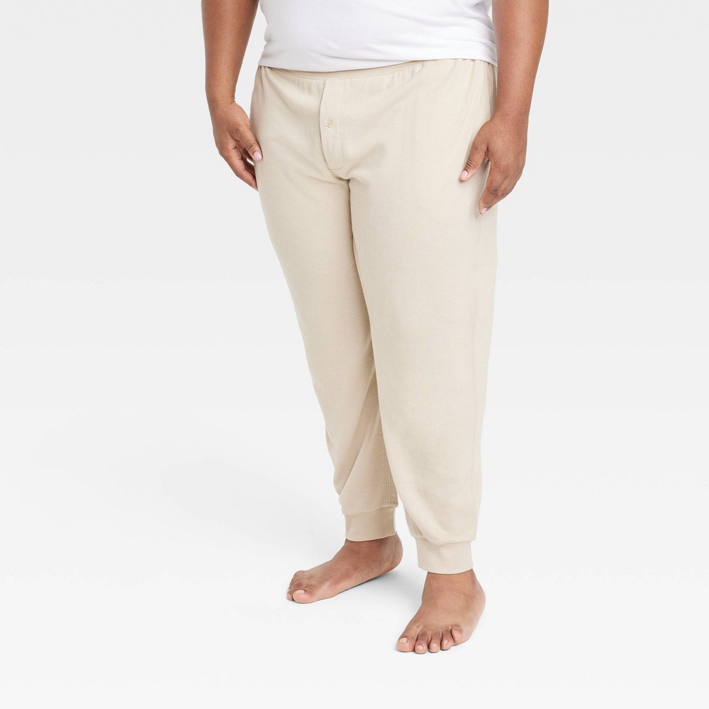 Men's Big & Tall Knit Jogger Pajama Pants - Goodfellow & Co™ Tan 5XL -  87251794