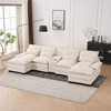 123'' Chenille U-Shaped Sectional Sofas Modern Double Chaise Symmetrical 6-Seater Sofa with Console, Cupholders and USB Ports - 2 of 4