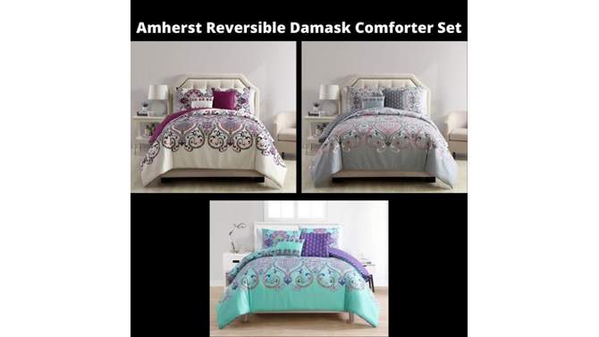 5pc King Amherst Boho Reversible Comforter Set Aqua - VCNY, 2 of 8, play video