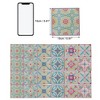 Unique Bargains PVC Tile Stickers 5.91"x5.91" Green Pink 24 Pcs - 3 of 4