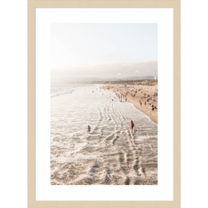 Amanti Art Santa Monica Beach by Henrike Schenk Wood Framed Wall Art Print - 1 of 4