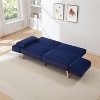 Sapphtopaz 72.8" Convertible Couches for Living Room with Adjustable Arms & Backrest Recliner Sleeper Sofa Bed with Wood Legs Couch for Bedroom - 4 of 4