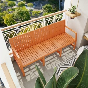All-Weather Outdoor 3-Seat Patio Chat Sofa, Modern Compact Lounge Seating for Garden, Balcony, or Small Space-The Pop Home - 1 of 4