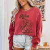 Simply Sage Market Women's Garment Dyed Graphic Sweatshirt Actin' Up Horse - 3 of 3