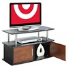 Deluxe 2 Door TV Stand for TVs up to 36" with Cabinets Cherry - Breighton Home: Mid-Century Modern, Entertainment Center, 80lb Capacity - 2 of 3