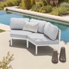Crestlive products 2PC outdoor handcrafted woven rope design patio sofa for Balcony lawn  Beige - 4 of 4