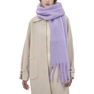 Zuppad Women Cashmere Feel Scarf, Soft Warm Winter Scarf for Cold Weather, Christmas Blanket Scarves Pashmina Shawl Wrap - 1 of 4