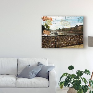 Trademark Fine Art 24"x32" Postcards Of Paris Viii by Sandy Lloyd : Unframed Cityscape Artwork - 1 of 3