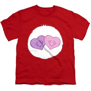 Care Bears Always There Bear Belly Kids T Shirt For Youth  Red  X Small - 1 of 4