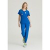 Skechers Vitality By Barco Women's Electra 3-Pocket Ribbed V-Neck Scrub Top - 2 of 4