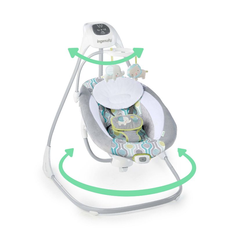 Ingenuity SimpleComfort Multi-Direction Compact Baby Swing with Vibrations, 4 of 26