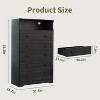 Modern 5-Drawer Wood Dresser w/ Charging & Lights - Tall Vertical Storage for Bedroom, Nursery, Living Room - 2 of 4
