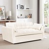 64.9"3-in-1 foldable large size sofa bed, modern velvet double sofa, sofa bed with adjustable back, storage bag and pillow - 2 of 4