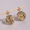 SOHI Women's Dented Circular Drop Earrings - 2 of 4
