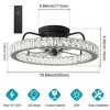 POWLIG 19.68-in - Dimmable Led Ceiling Fan With Led Lights and Remote Control and APP - 4 of 4