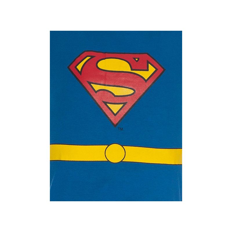 DC Comics Boys Classic Superman Outfit Costume Kids Pajama Set, 3 of 4