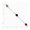 Black Bow Jewelry Sterling Silver Multi-Color Jade, 9 Inch Beaded Anklet - 2 of 4