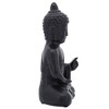 Sagebrook Home 10" Ceramic Buddha Sculpture - Contemporary Black Seated Buddha Statue - Decorative Table Accent For Home, Office, Yoga Studio. Gift - image 3 of 4