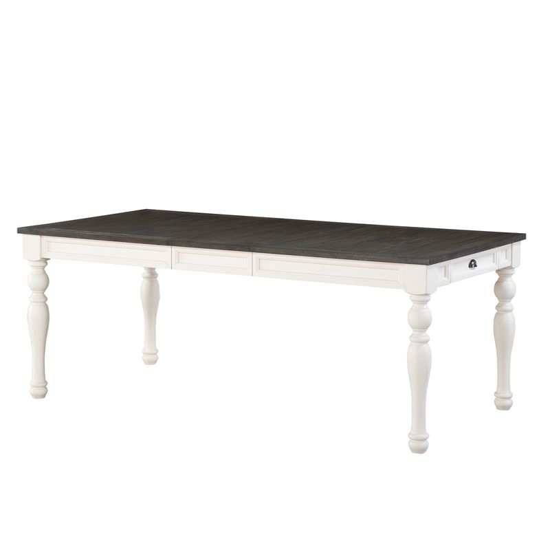 Joanna Two-Toned Extendable Dining Table Ivory/Charcoal - Steve Silver Co., 1 of 7