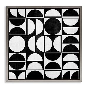Stupell Industries Black & White Arch Pattern Floating Frame Canvas Art - 1 of 4