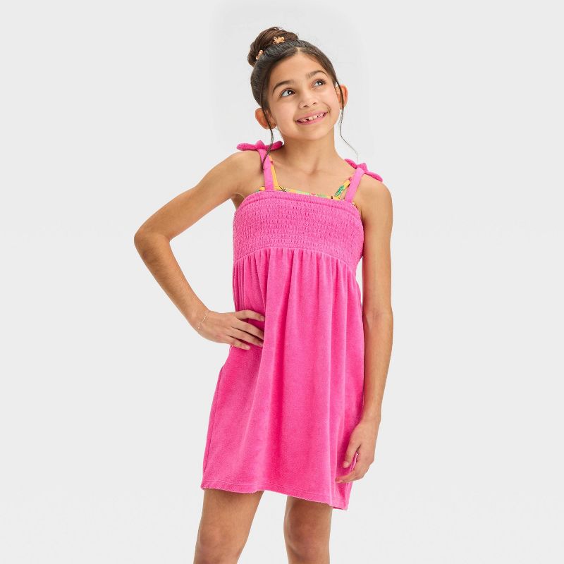Girls&#39; Solid Cover Up Dress - Cat &#38; Jack&#8482;, 1 of 4