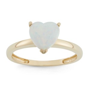 Designs By Gioelli 10K Yellow Gold Heart Gemstone Solitaire Ring - 1 of 3