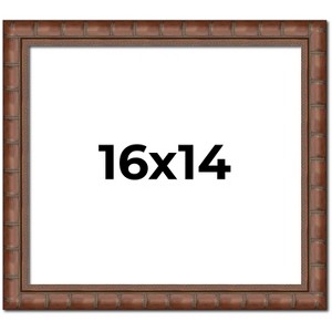 PosterPalooza | 16x14 Modern Bamboo Picture Frame, UV Acrylic, 5 Finishes - 1 of 4