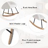 PAGED Modern Rocking Chair, Nursery Accent Chair with High Backrest, Teddy Fabric Reading Chair for Bedroom, Living Room Furniture - 3 of 4
