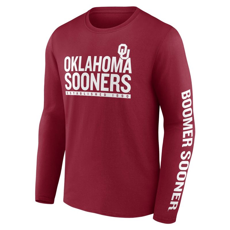NCAA Oklahoma Sooners Men&#39;s Chase Long Sleeve T-Shirt, 2 of 4