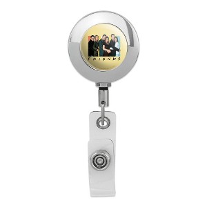 Friends Its All About Friends Metal Chrome Badge ID Card Holder Clip - 1 of 3