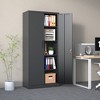 ACEPANO 72 in. H Metal File Storage Cabinet with Door, Lock & 4 Shelves for Home & Office-Black - 2 of 4