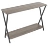 Narrow Console Table, 2-Tier Farmhouse Sofa Table with Shelves, 33.5 Inch Long Hallway Table - 4 of 4