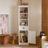 Ridstar 75 in. H Modern Freestanding 5-Tier Wooden Storage Cabinet with 1 File Drawer & Storage-White - 2 of 4