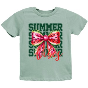 The Juniper Shop Coquette Watermelon Bow Summer Chart Youth Short Sleeve Tee - 1 of 4