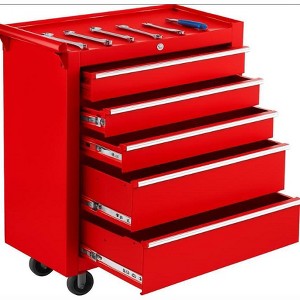 Mobile 5-Drawer Tool Chest with Wheels, Locking Tool Storage Cabinet, Portable Utility Cabinet, Multipurpose Garage Workshop Organization - 1 of 1