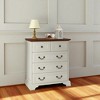 Mshliw 5 Drawer Dresser, Rustic Chest of Drawers with Oak Texture, Vintage Storage Organizer with Roman Handles for Bedroom Living Room Hallway - 2 of 4