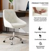 Modern Dining Chair, Upholstered Dining Chair With Wrapped Design Backrest,Pull Buttons,beige,22.30x19.70x29.90in(1.86*1.64*2.49ft) - 4 of 4