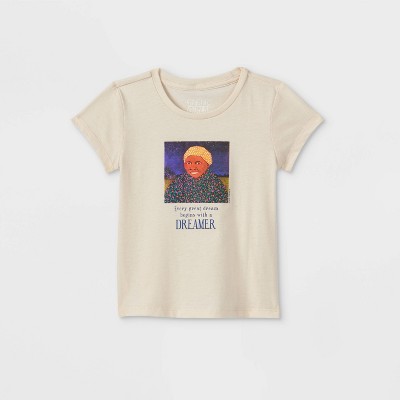 Toddler Girls' Harriet Tubman Short Sleeve T-Shirt - Off-White