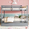NicBex Full over Full Bunk Bed Wooden Bed Frame with 2 Drawers, Ladder and Full Length Guardrail, Space Saving, No Box Spring Required - 2 of 4