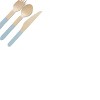 Coterie Party Pale Blue Wooden Cutlery Set (30 per pack) - 3 of 4