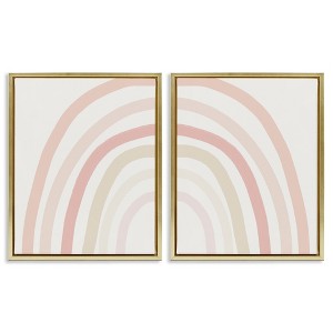 Stupell Industries Children's Soft Pastel Rainbow Shape, 31" x 25" - 1 of 4