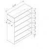 Vynxaria Modern Shoe/Storage Cabinet with Two Doors and Five Shelves - White - 4 of 4
