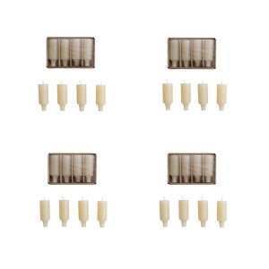 Storied Home 4-Piece Unscented Cork Shaped Taper Candles in Box, Ivory Color - 1 of 2