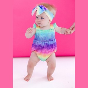 Birdie Bean Thea Smocked Birdie Bubble - 1 of 4