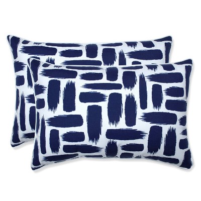 2pk Oversize Baja Nautical Rectangular Throw Pillows Blue - Pillow Perfect