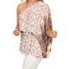 Women's Off Shoulder Floral Print Top - White Birch - 3 of 4