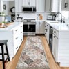 Washable Vintage Floral Living Room Bedroom Rugs, Distressed Print Farmhouse Carpet for Dining Room Kitchen, Retro Accent Home Decor Rugs - 4 of 4