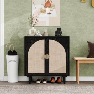 2 Door Storage Cabinet with Shelves, Buffet Sideboard Credenza for Entryway, Living Room, Kitchen, Bedroom or Hallway-Tanpinhause - 1 of 4