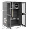 LAOTIES 48" Luxury Indoor Cat House with Wheels,Multi Level Catio with Scratching Posts,Flap Door and Cushion - 2 of 4